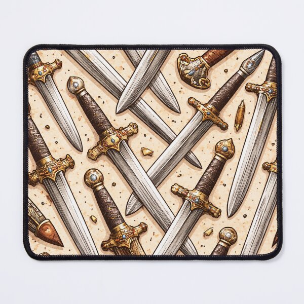 Item preview, Medieval Swords Pattern – Fantasy Knight Weapons Illustration designed and sold by DrizzyV.