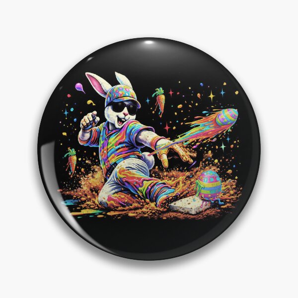 Item preview, Funny Dripping Drip Rabbit Bunny Baseball Easter Men Boy Kid designed and sold by BlightedArt.