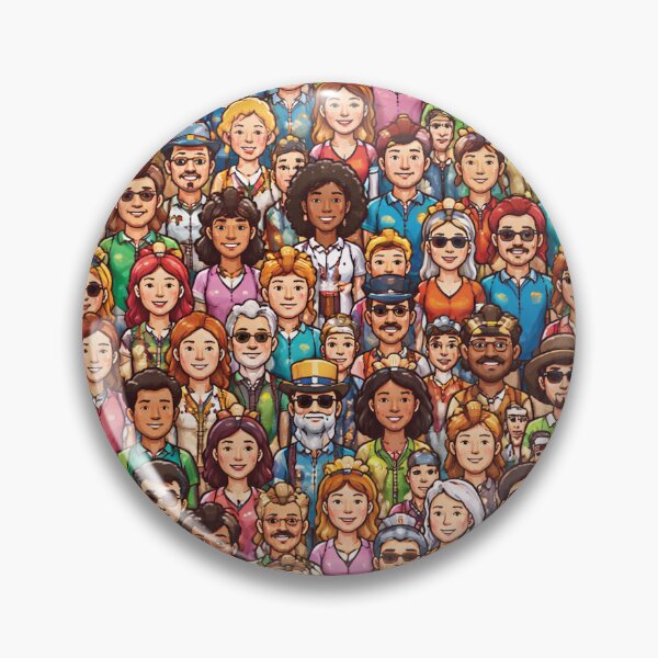Item preview, Crowd of People Pattern – Busy Crowd Illustration designed and sold by DrizzyV.
