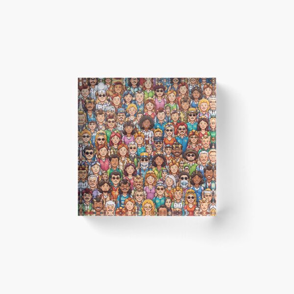 Item preview, Crowd of People Pattern – Busy Crowd Illustration designed and sold by DrizzyV.