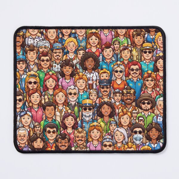 Item preview, Crowd of People Pattern – Busy Crowd Illustration designed and sold by DrizzyV.