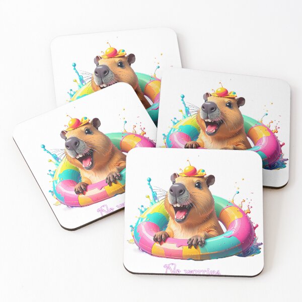 Item preview, Self Care Cute Capybara Bath Towel Figure designed and sold by icemanphotos.