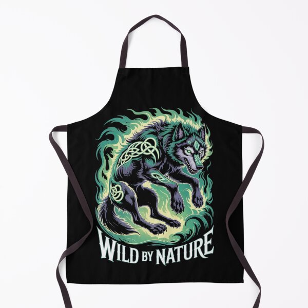 Item preview, Wild By Nature – Midnight Celtic Wolf Triquetra Emerald Wave St. Patrick's Day designed and sold by DarylWelsh2024.