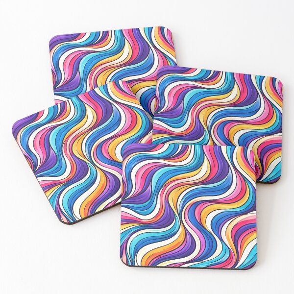 Item preview, Modern Abstract Wavy Lines Pattern – Colorful Flowing Design designed and sold by DrizzyV.