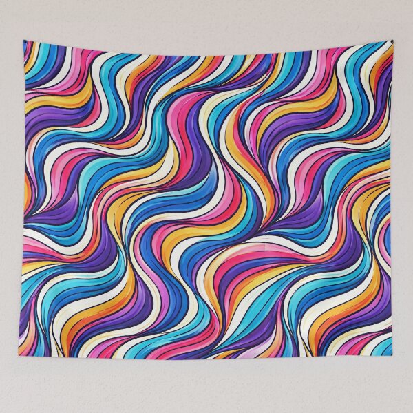 Item preview, Modern Abstract Wavy Lines Pattern – Colorful Flowing Design designed and sold by DrizzyV.