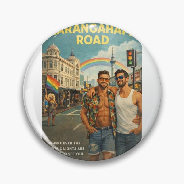 Item preview, Karangahape Road Auckland with Rainbow Skyline and Pride Energy designed and sold by Aryabek.
