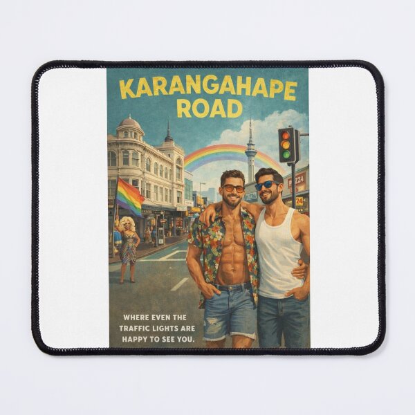 Item preview, Karangahape Road Auckland with Rainbow Skyline and Pride Energy designed and sold by Aryabek.