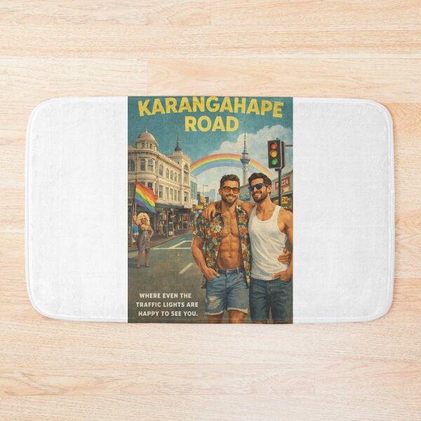 Item preview, Karangahape Road Auckland with Rainbow Skyline and Pride Energy designed and sold by Aryabek.