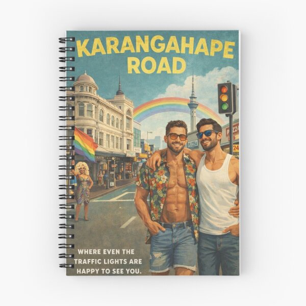 Item preview, Karangahape Road Auckland with Rainbow Skyline and Pride Energy designed and sold by Aryabek.