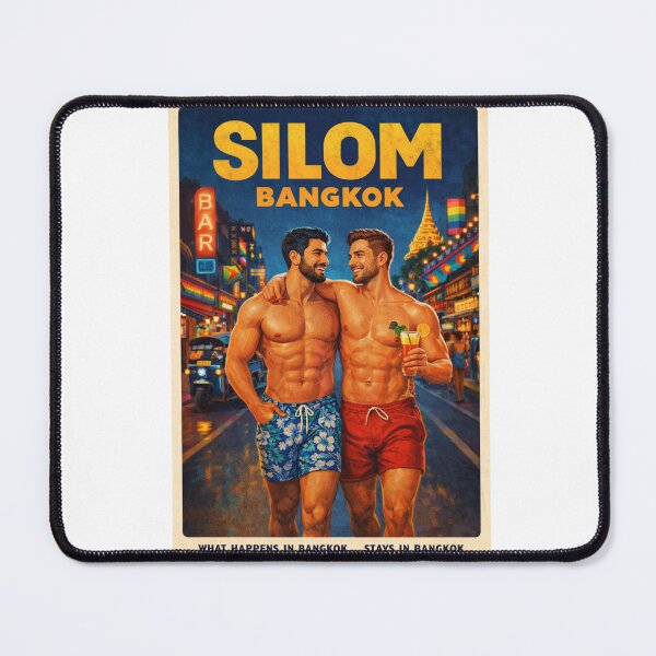 Item preview, Silom Bangkok Nightlife with Rainbow Flags and City Lights designed and sold by Aryabek.