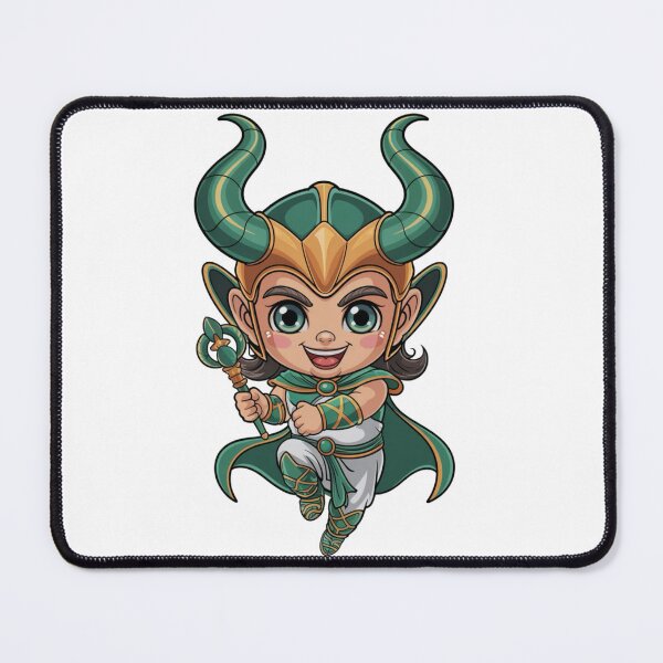 Item preview, Cute Trickster God Chibi – Kawaii Norse Mischief Character designed and sold by Dospart.