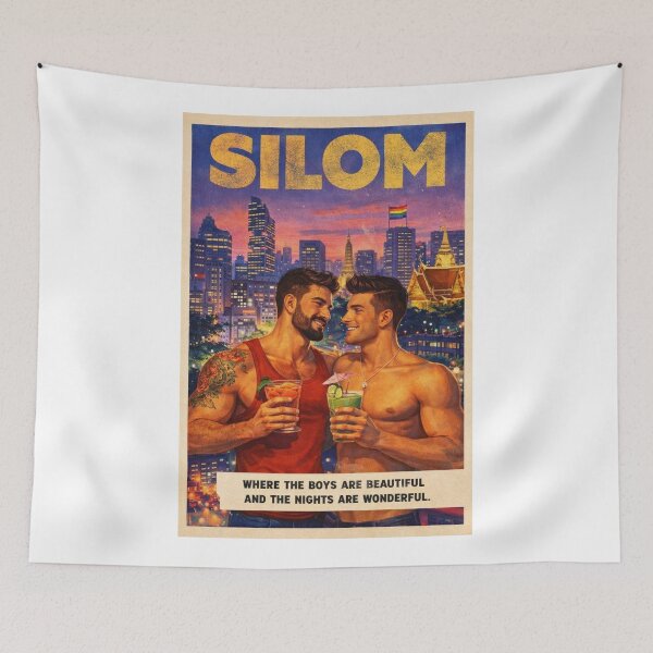 Item preview, Silom Bangkok Skyline at Sunset with Pride Atmosphere designed and sold by Aryabek.