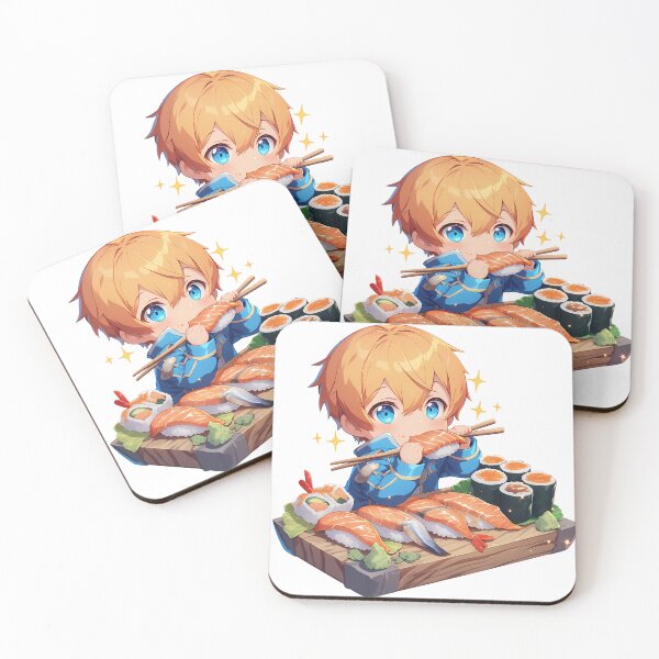 Item preview, Eugeo Sword Art Online Chibi Sushi Snack Time designed and sold by Spraykart.