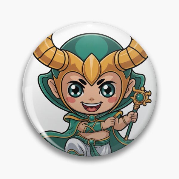 Item preview, Cute Trickster God Chibi – Kawaii Norse Mischief Character designed and sold by Dospart.