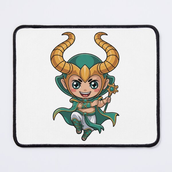 Item preview, Cute Trickster God Chibi – Kawaii Norse Mischief Character designed and sold by Dospart.