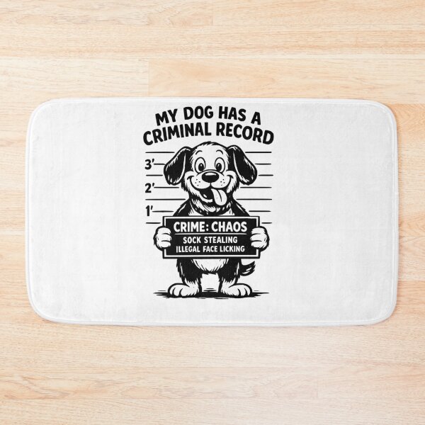 Item preview, My Dog Has A Criminal Record Funny Dog Pet Owner Humor designed and sold by Pawsome Quotes.