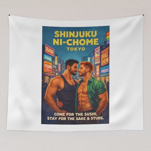 Item preview, Shinjuku Ni-chome Tokyo Rainbow Nightlife in the Heart of Shinjuku designed and sold by Aryabek.