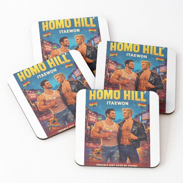 Item preview, Homo Hill Itaewon Seoul Nightlife with Rainbow Flags and Bar District designed and sold by Aryabek.