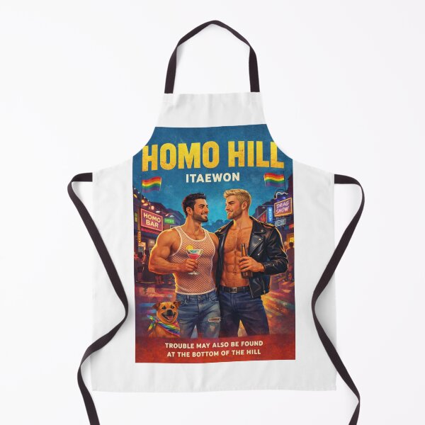 Item preview, Homo Hill Itaewon Seoul Nightlife with Rainbow Flags and Bar District designed and sold by Aryabek.