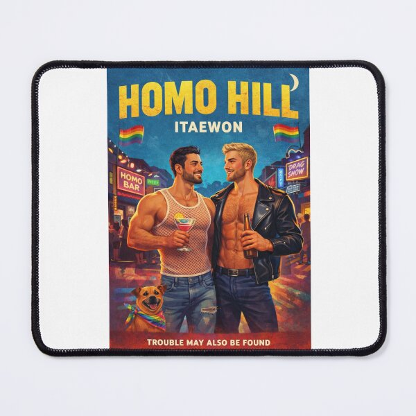 Item preview, Homo Hill Itaewon Seoul Nightlife with Rainbow Flags and Bar District designed and sold by Aryabek.
