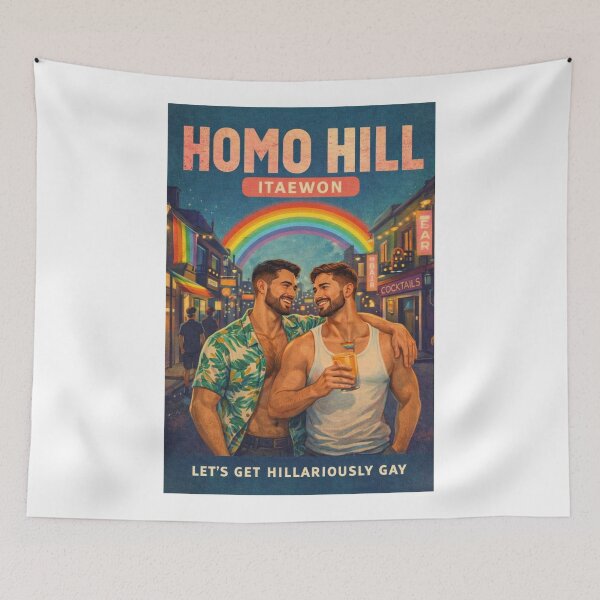 Item preview, Homo Hill Itaewon Seoul Rainbow Street with Pride Night Energy designed and sold by Aryabek.