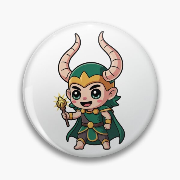 Item preview, Cute Trickster God Chibi – Kawaii Norse Mischief Character designed and sold by Dospart.