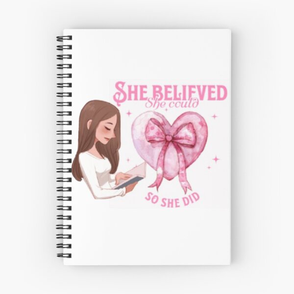 Item preview, She Believed She Could Pink Heart Affirmation Illustration designed and sold by Miheerala.