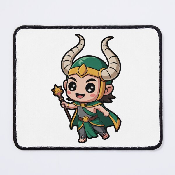 Item preview, Cute Trickster God Chibi – Kawaii Norse Mischief Character designed and sold by Dospart.
