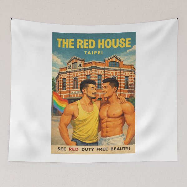 Item preview, Red House Taipei Ximending Rainbow Gay Pride Landmark designed and sold by Aryabek.