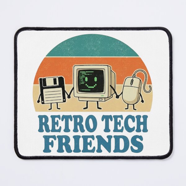 Item preview, Retro Tech Friends - Floppy Disk, Old PC & Mouse Nostalgia  designed and sold by MotionBanana Art.