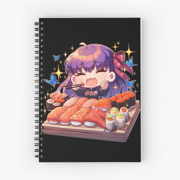 Item preview, Sakura Matou Fate Stay Night Chibi Sushi Butterfly Sparkles designed and sold by Spraykart.