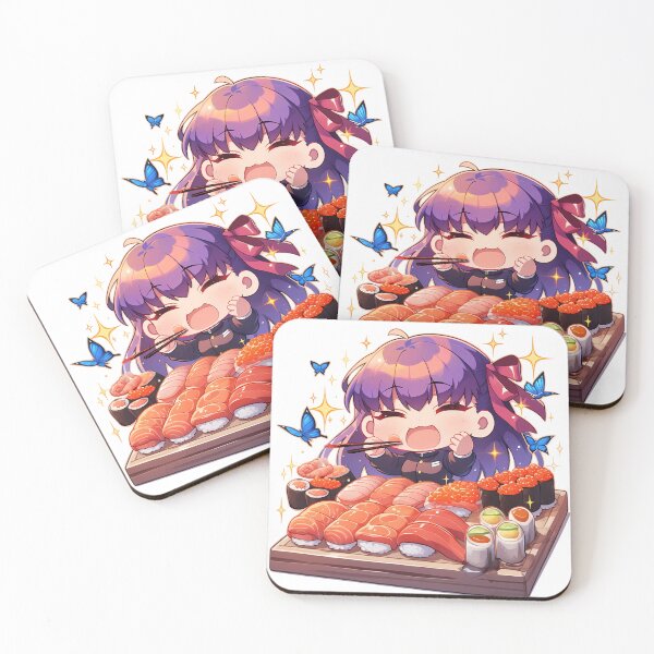 Item preview, Sakura Matou Fate Stay Night Chibi Sushi Butterfly Sparkles designed and sold by Spraykart.
