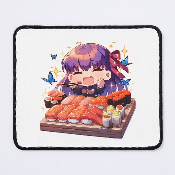 Item preview, Sakura Matou Fate Stay Night Chibi Sushi Butterfly Sparkles designed and sold by Spraykart.