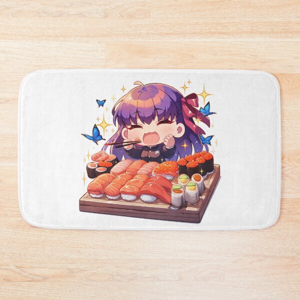 Item preview, Sakura Matou Fate Stay Night Chibi Sushi Butterfly Sparkles designed and sold by Spraykart.