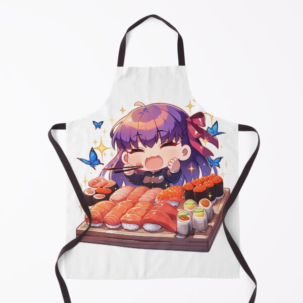 Item preview, Sakura Matou Fate Stay Night Chibi Sushi Butterfly Sparkles designed and sold by Spraykart.