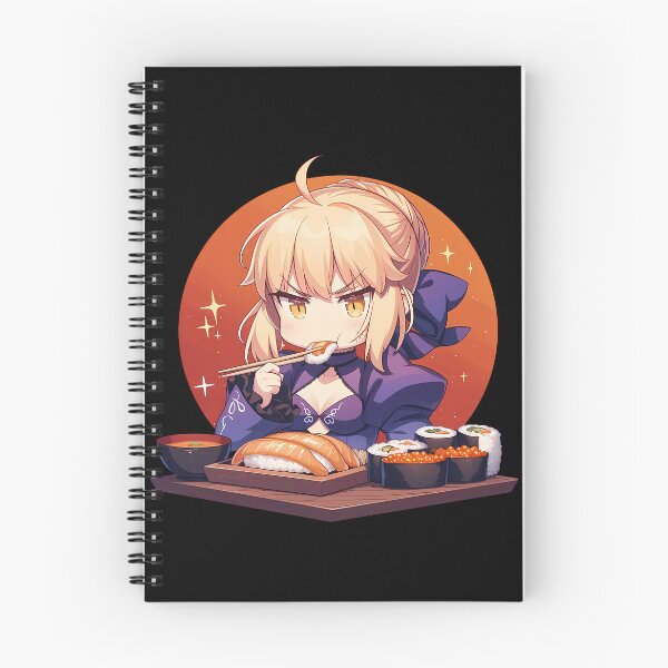 Item preview, Saber Alter Fate Stay Night Serious Chibi Sushi Mood designed and sold by Spraykart.
