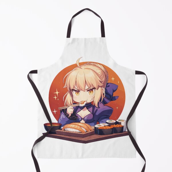 Item preview, Saber Alter Fate Stay Night Serious Chibi Sushi Mood designed and sold by Spraykart.