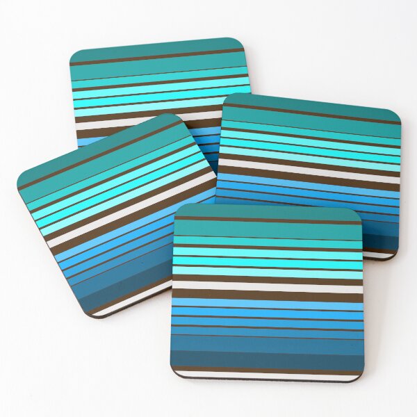Item preview, Gradient Teal and Blue Stripes  designed and sold by JaygiesDesign.