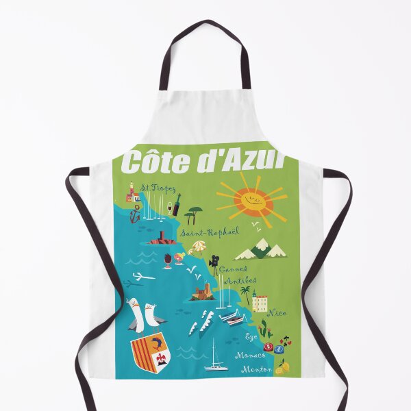 Item preview, Cote D'Azur illustrated Map designed and sold by GAGodel.