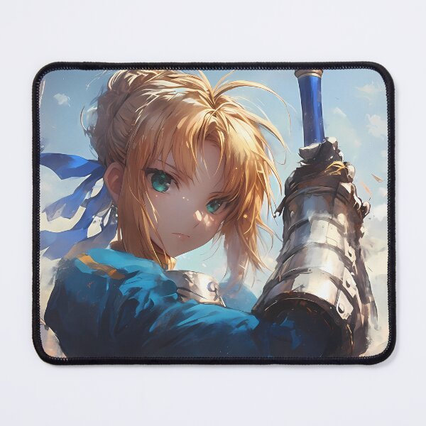 Item preview, Saber Fate Stay Night Noble Knight Waifu In Blue Armor designed and sold by Spraykart.