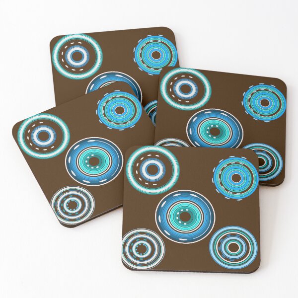 Item preview, Blue Teal and White Circle Dots  designed and sold by JaygiesDesign.