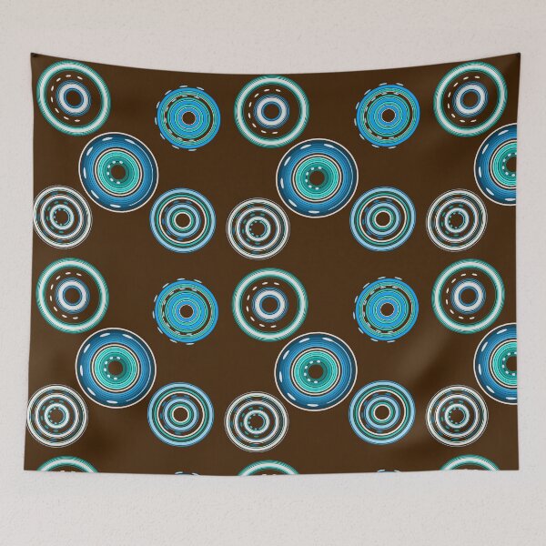 Item preview, Blue Teal and White Circle Dots  designed and sold by JaygiesDesign.