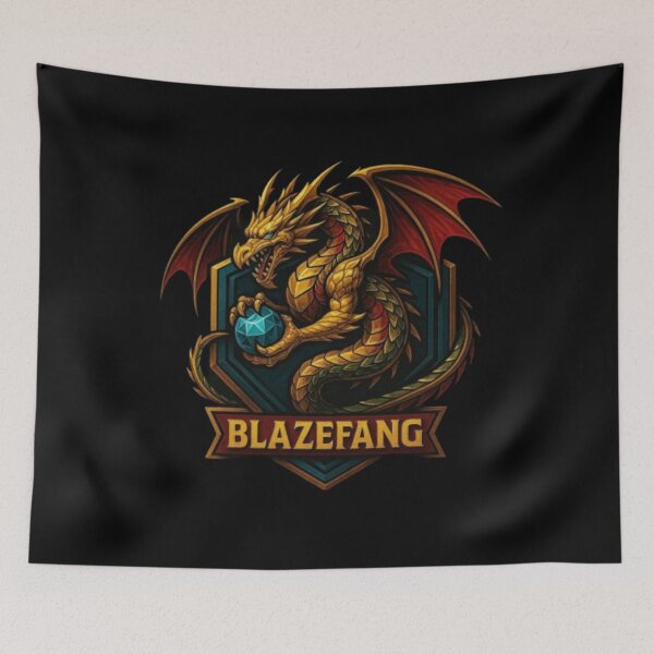 Item preview, Blazefang – Western Dragon Mythology Design | European Fire‑Breathing Dragon, Medieval Folklore, Treasure Guardian & Legendary Beast designed and sold by Typologystudios.