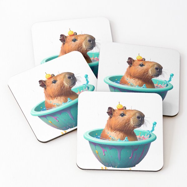 Item preview, No Worries Cute Capybara Orange Fruit Figure designed and sold by icemanphotos.