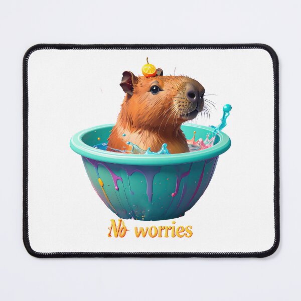 Item preview, No Worries Cute Capybara Orange Fruit Figure designed and sold by icemanphotos.
