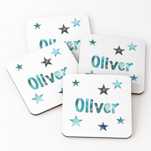 Item preview, Watercolor Name Oliver with Stars designed and sold by katifinell.