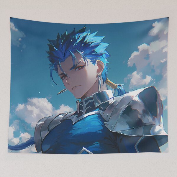 Item preview, Lancer Fate Stay Night Blue Armored Hero Under Cloudy Sky designed and sold by Spraykart.
