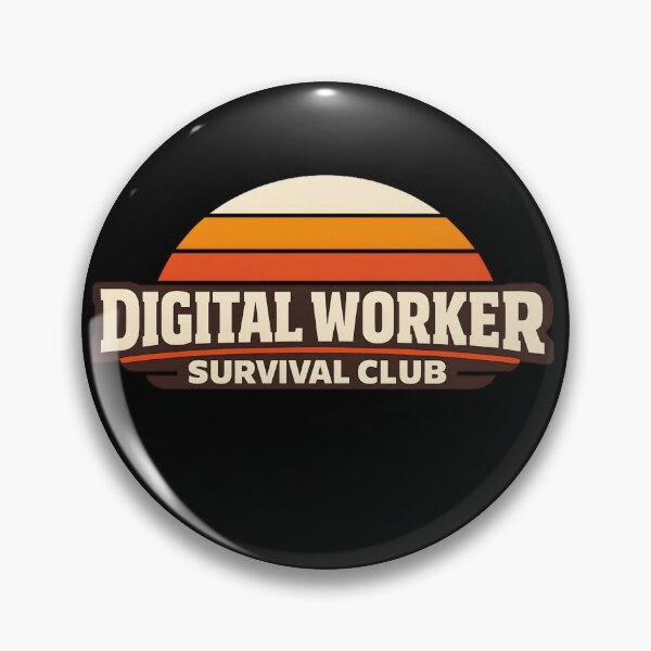 Item preview, Digital Worker Survival Club Retro Sunset Shirt – Remote Work Tech Humor Tee designed and sold by DavmaxDesign.