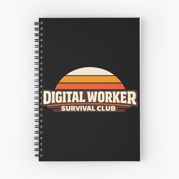Item preview, Digital Worker Survival Club Retro Sunset Shirt – Remote Work Tech Humor Tee designed and sold by DavmaxDesign.