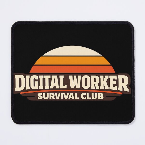 Item preview, Digital Worker Survival Club Retro Sunset Shirt – Remote Work Tech Humor Tee designed and sold by DavmaxDesign.